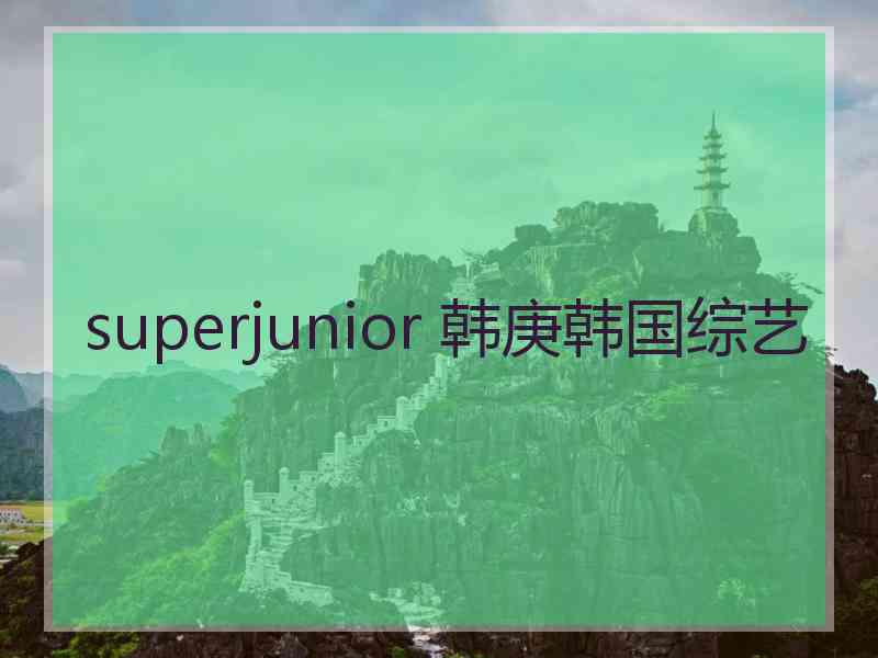 superjunior 韩庚韩国综艺