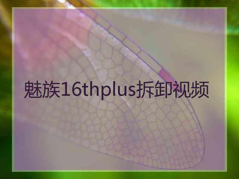 魅族16thplus拆卸视频