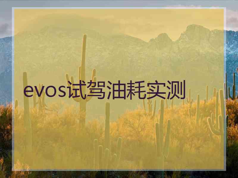 evos试驾油耗实测