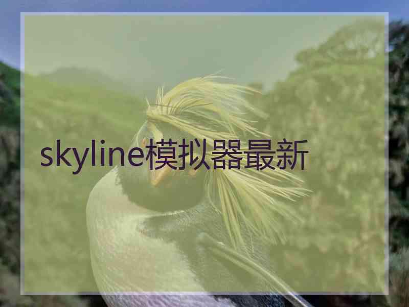 skyline模拟器最新