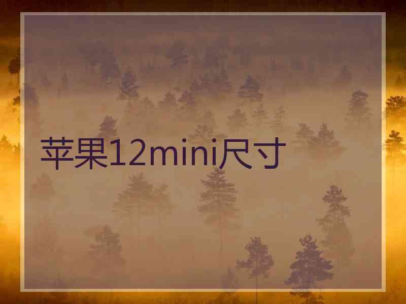 苹果12mini尺寸