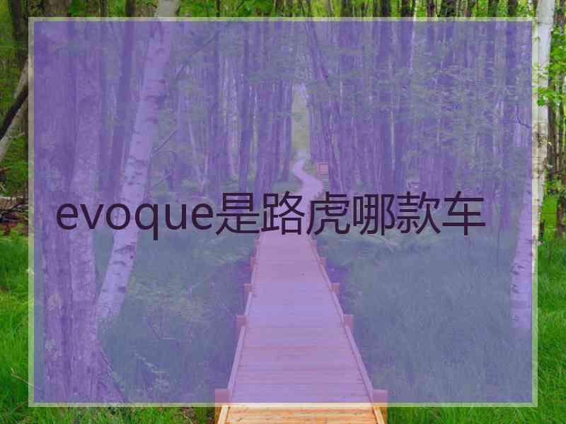 evoque是路虎哪款车