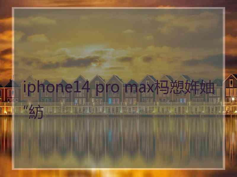 iphone14 pro max杩愬姩妯″紡