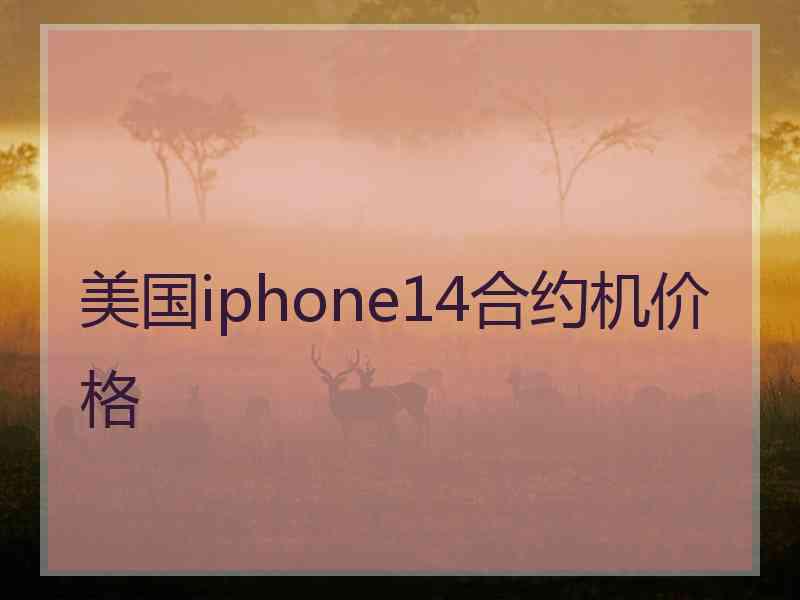 美国iphone14合约机价格