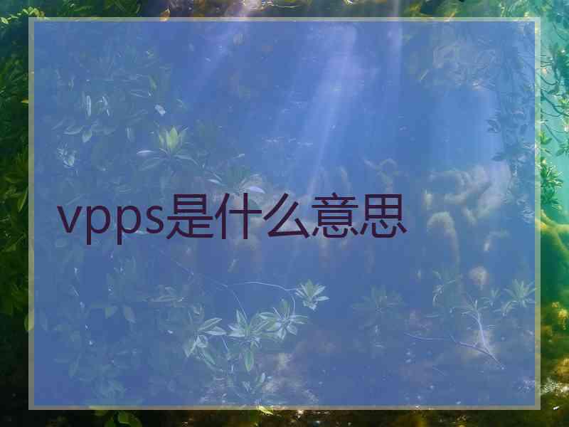 vpps是什么意思