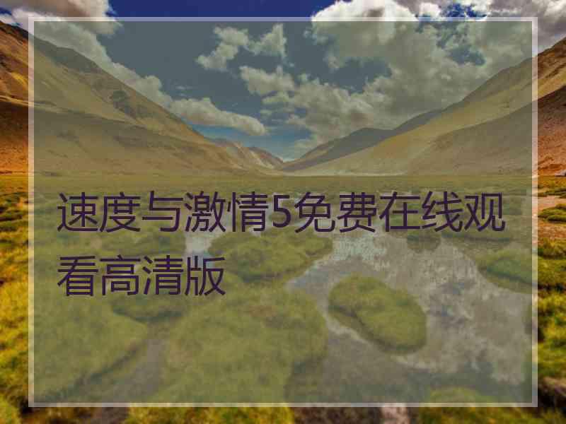 速度与激情5免费在线观看高清版