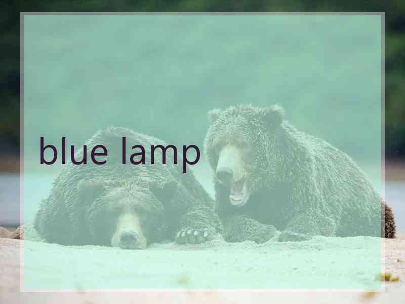 blue lamp