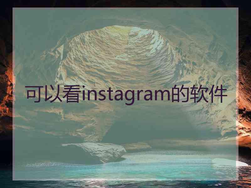 可以看instagram的软件