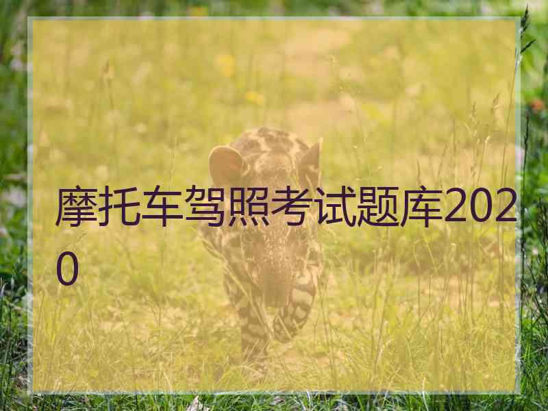 摩托车驾照考试题库2020