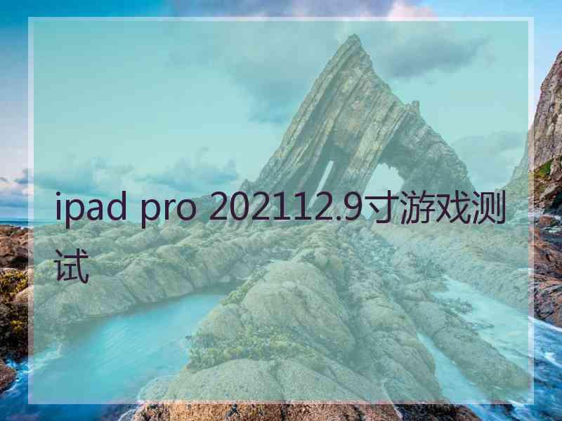 ipad pro 202112.9寸游戏测试