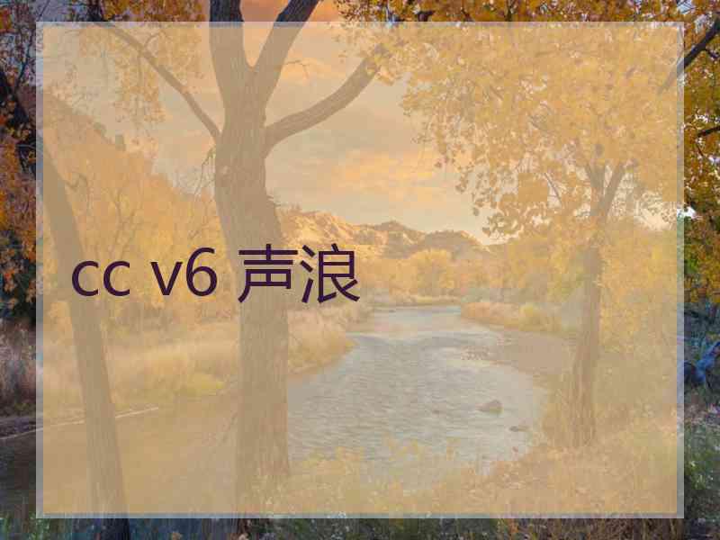 cc v6 声浪