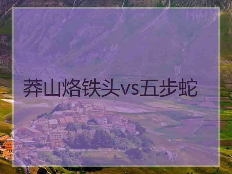 莽山烙铁头vs五步蛇