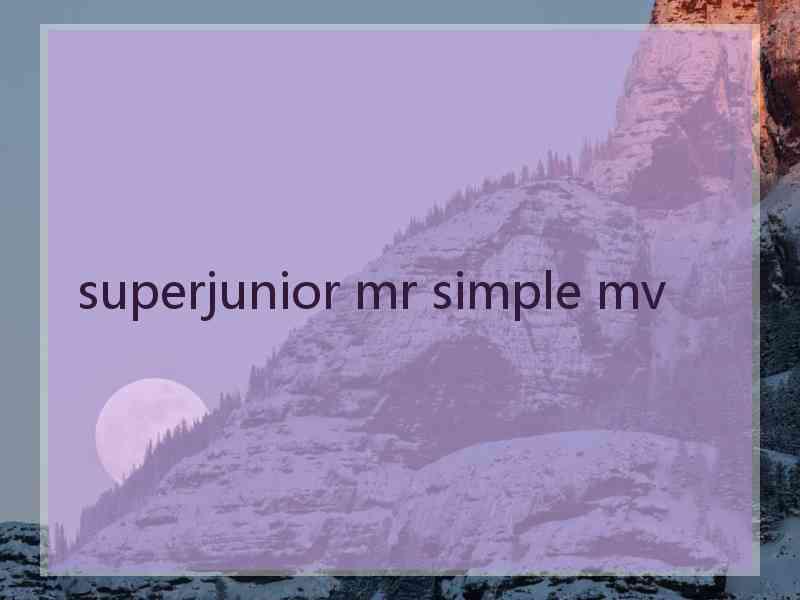 superjunior mr simple mv