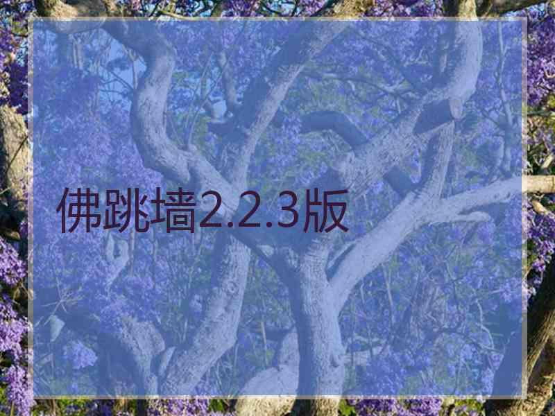 佛跳墙2.2.3版