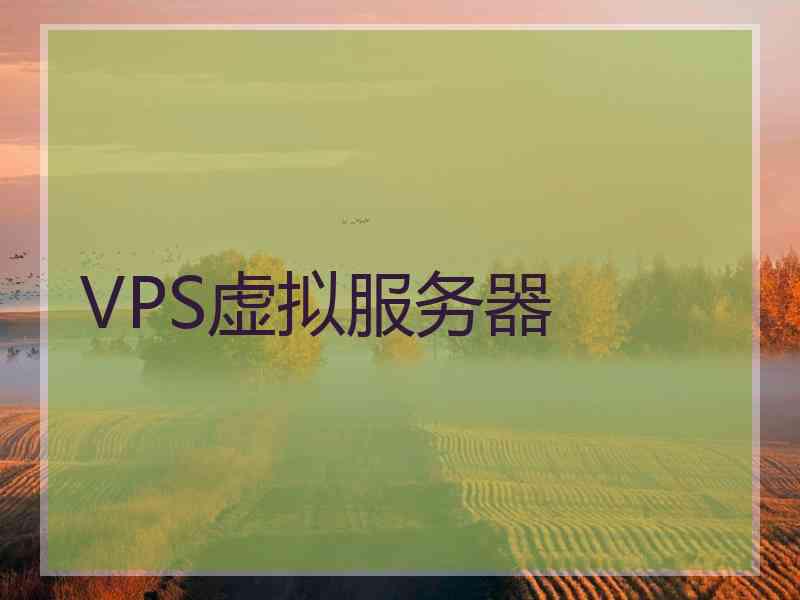 VPS虚拟服务器