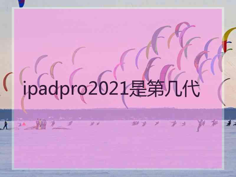 ipadpro2021是第几代