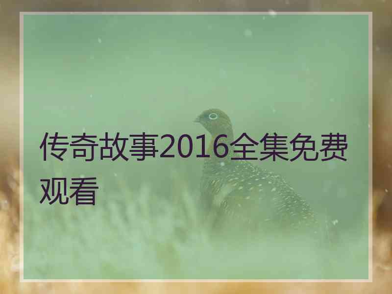 传奇故事2016全集免费观看