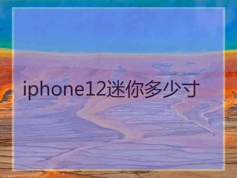 iphone12迷你多少寸