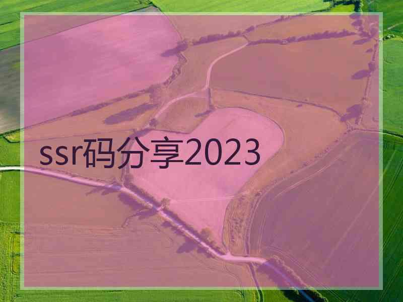 ssr码分享2023