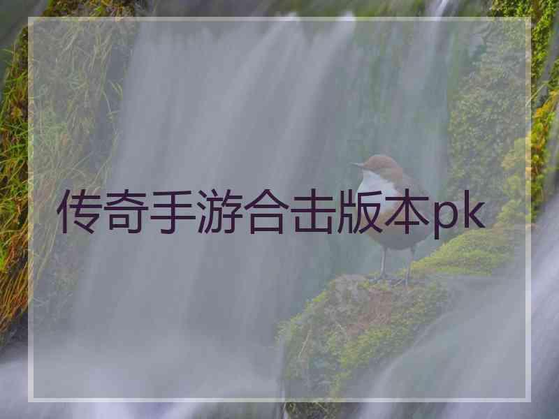 传奇手游合击版本pk