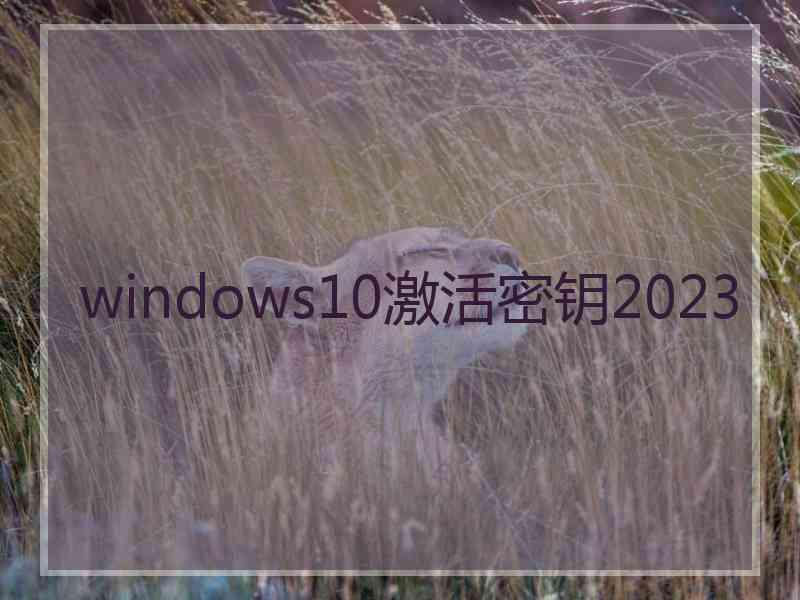 windows10激活密钥2023