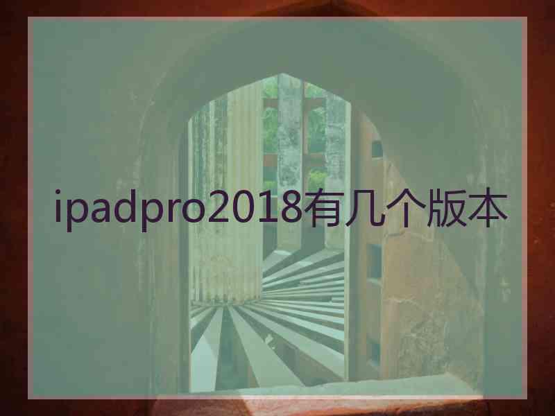 ipadpro2018有几个版本