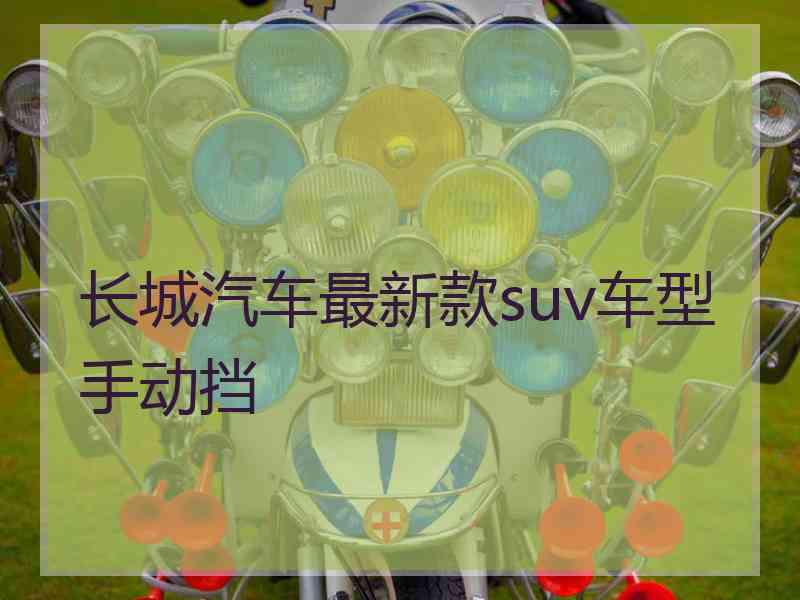 长城汽车最新款suv车型手动挡