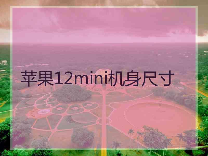 苹果12mini机身尺寸