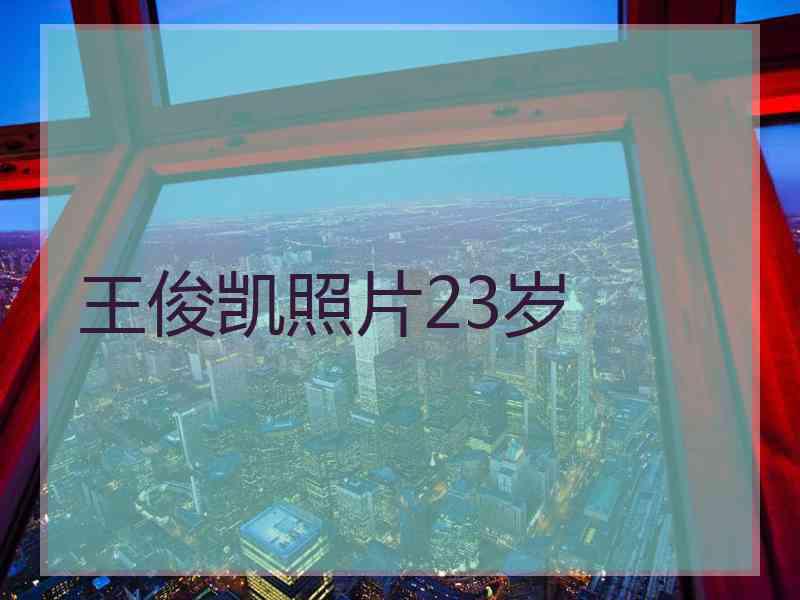 王俊凯照片23岁