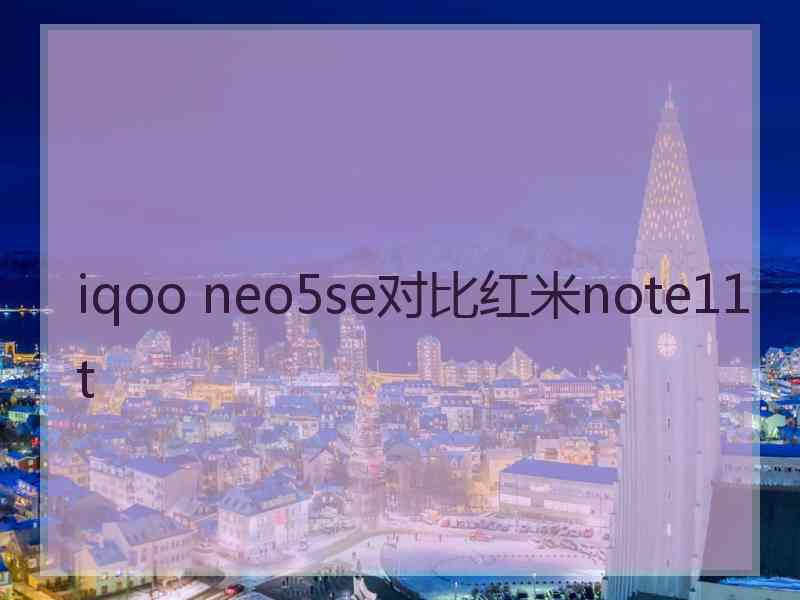 iqoo neo5se对比红米note11t