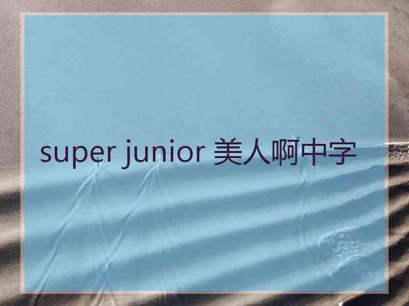 super junior 美人啊中字