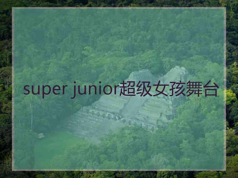 super junior超级女孩舞台