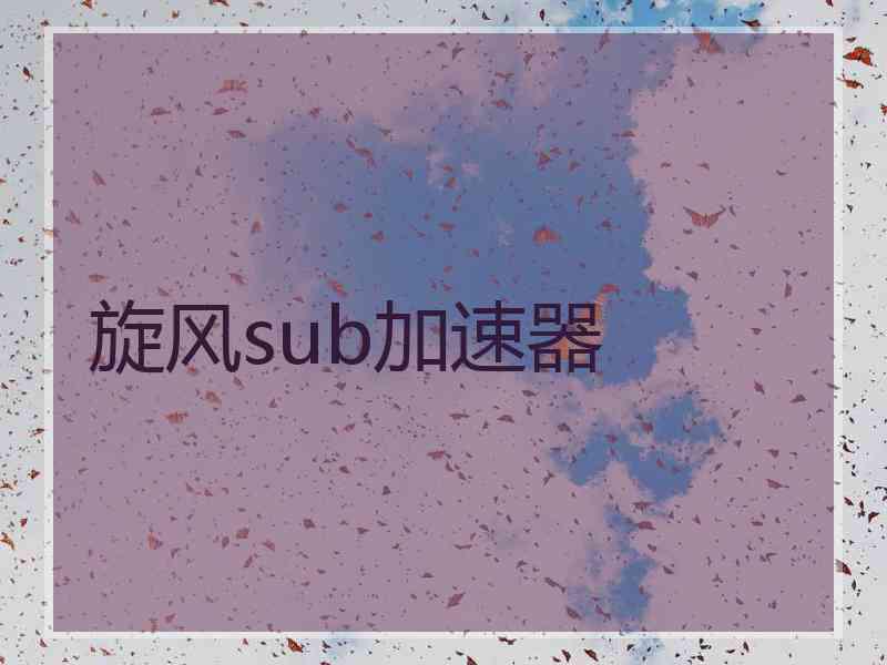 旋风sub加速器