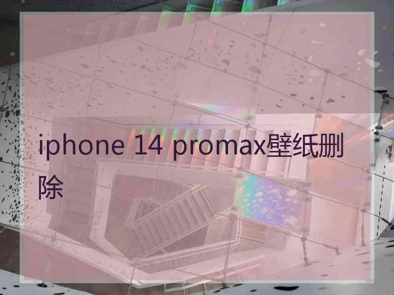 iphone 14 promax壁纸删除