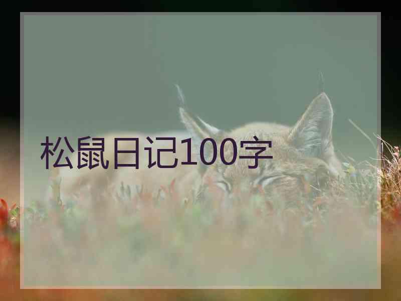 松鼠日记100字