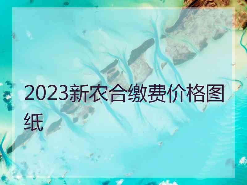 2023新农合缴费价格图纸