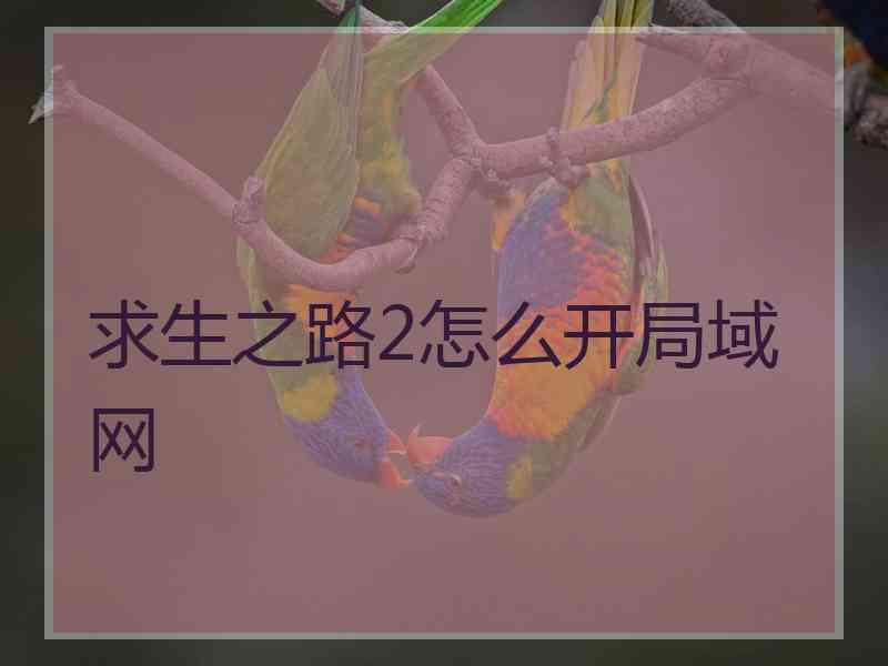 求生之路2怎么开局域网