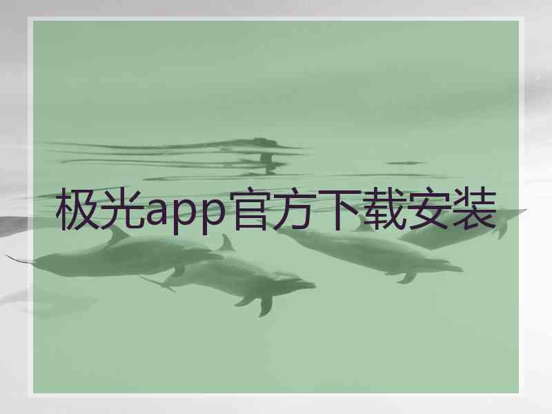 极光app官方下载安装