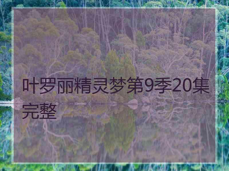 叶罗丽精灵梦第9季20集完整