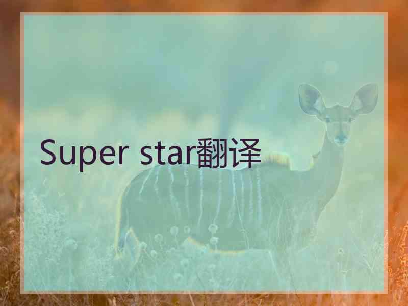 Super star翻译