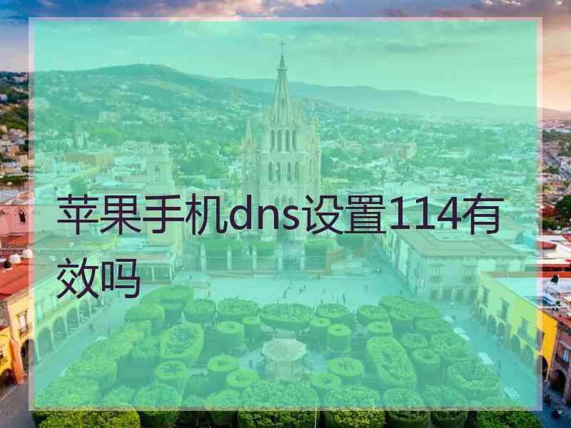 苹果手机dns设置114有效吗