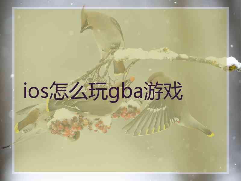 ios怎么玩gba游戏