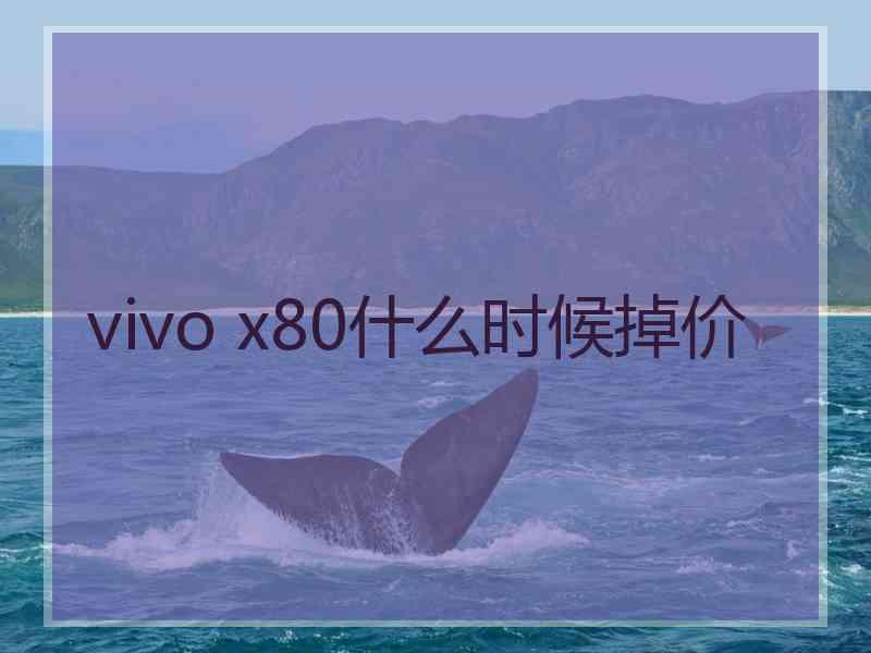 vivo x80什么时候掉价