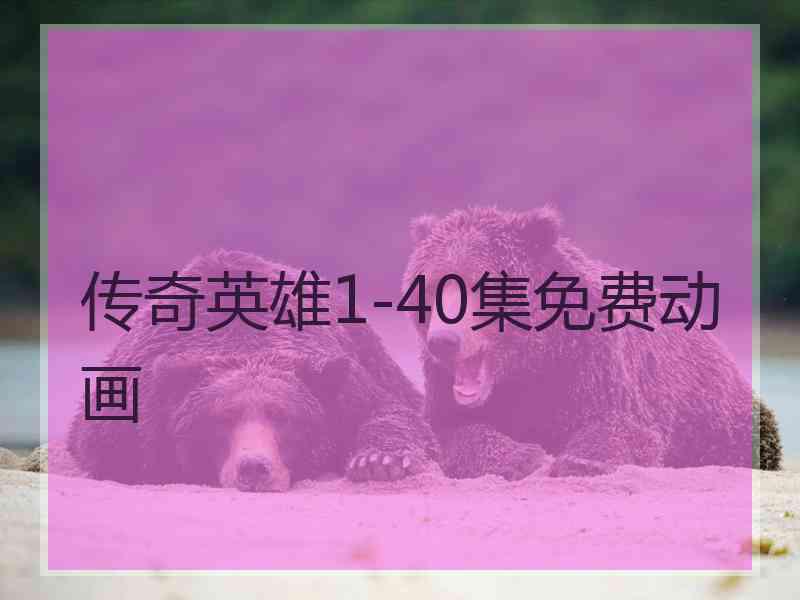 传奇英雄1-40集免费动画