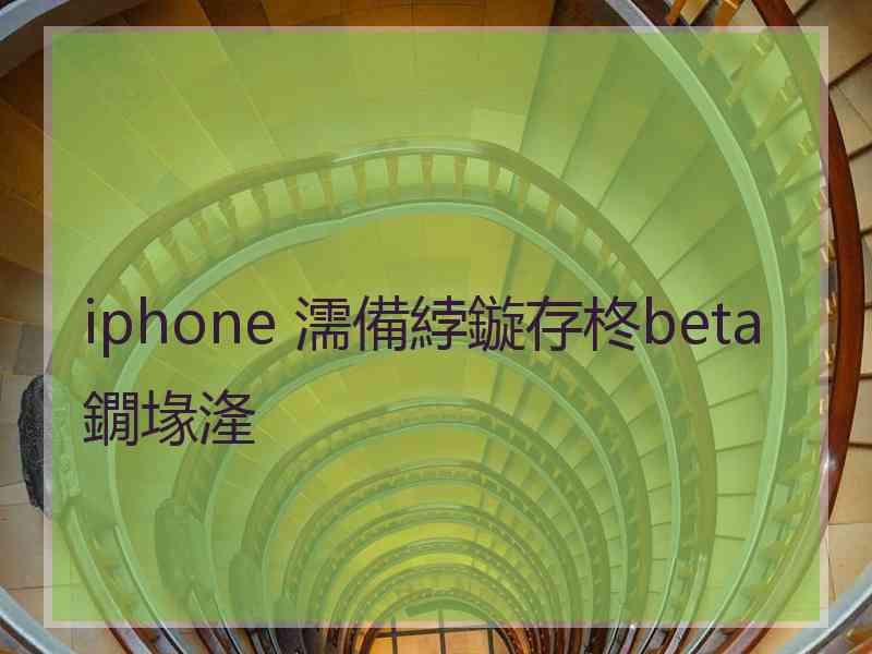 iphone 濡備綍鏇存柊beta鐗堟湰