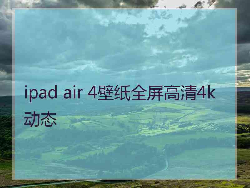 ipad air 4壁纸全屏高清4k动态