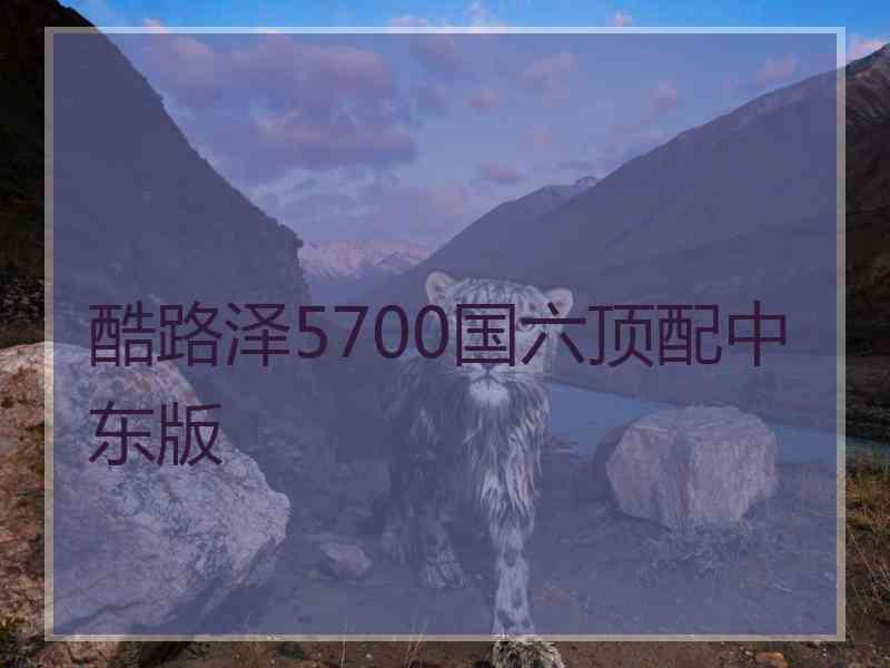 酷路泽5700国六顶配中东版