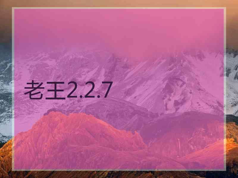 老王2.2.7