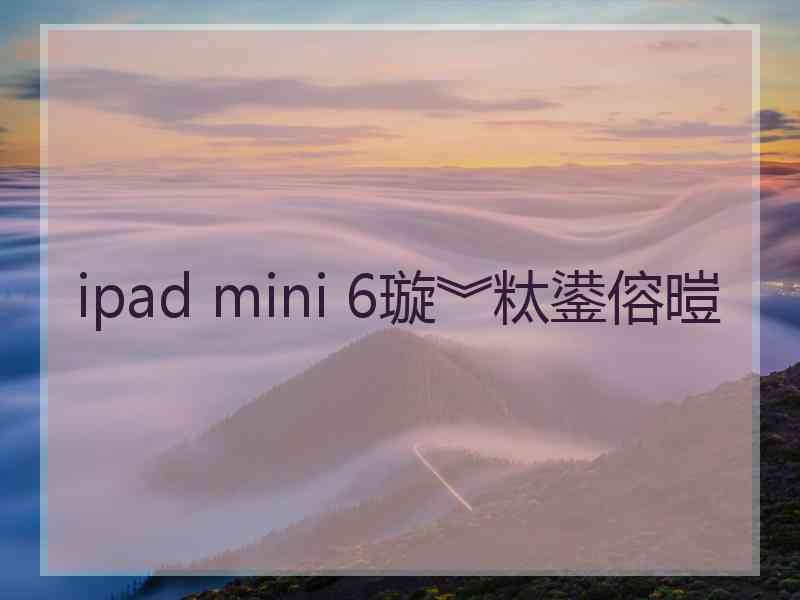 ipad mini 6璇︾粏鍙傛暟