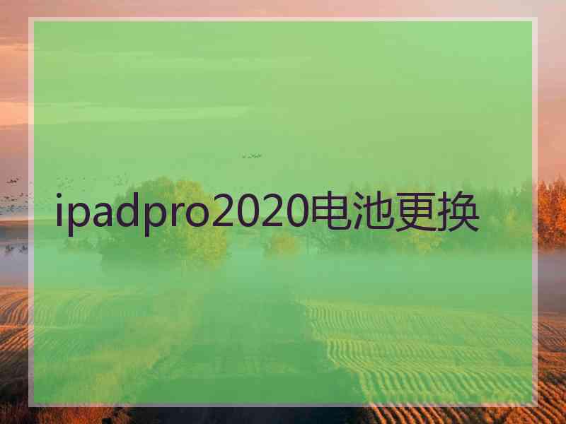 ipadpro2020电池更换